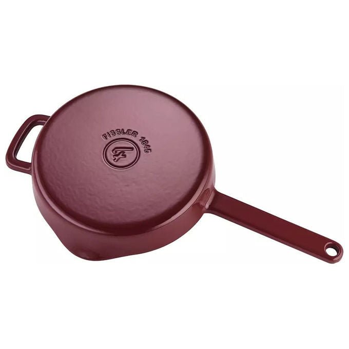 Fissler 064-310-26-000-0 Moments Collection Padella Multiuso in Ghisa Diametro 26 cm Resistente al Forno Adatta a Tutti i Piani Cottura incluso Induzione colore Rosso vino