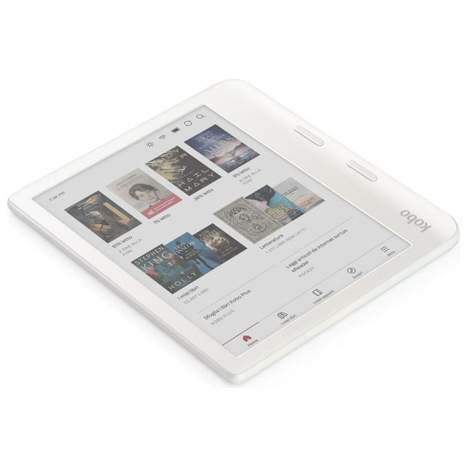 Kobo N428-KU-WH-K-CK Libra Colour eReader 7'' E Ink Kaleido 3 32 GB Wi-Fi Bluetooth IPX8 colore Bianco