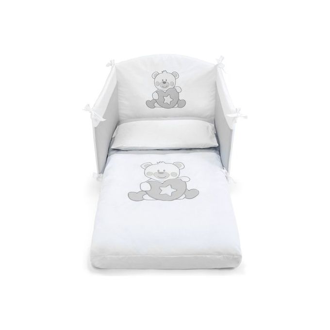 Pali Piumone Lettino Miki Set 3 Pezzi Bianco