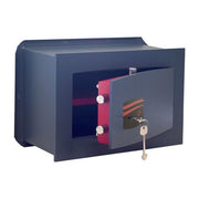 Stark 8017088180205 Cassaforte a Muro con Chiave Profondita' 19,5 cm Acciaio Serratura a Doppia Mandata Ripiani Removibili colore Nero
