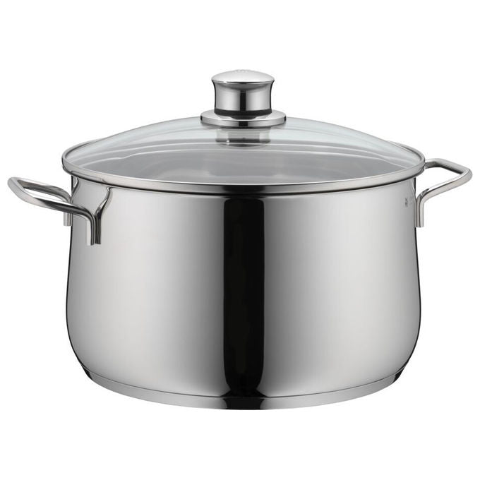 WMF 0733556040 Diadem Plus set di pentole 9 pz in acciaio inossidabile adatto per induzione lavastoviglie resistente al forno fino a 250 °C colore acciaio