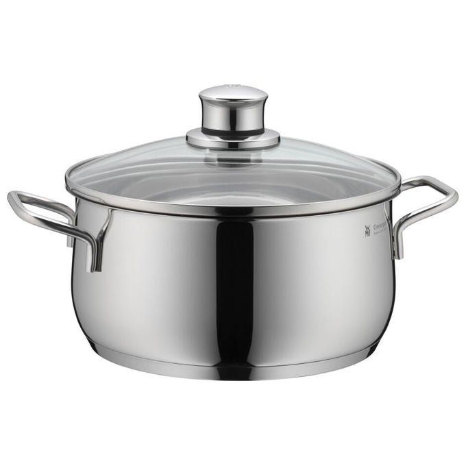 WMF 0733556040 Diadem Plus set di pentole 9 pz in acciaio inossidabile adatto per induzione lavastoviglie resistente al forno fino a 250 °C colore acciaio