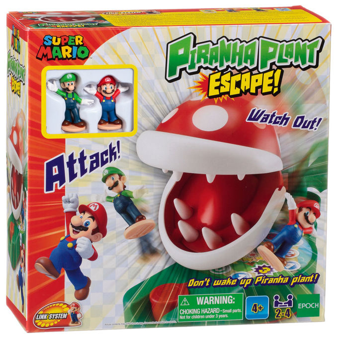 EPOCH Games, Super Mario Piranha Plant Escape, Gioco da Tavolo Multicolore, 4+ Anni
