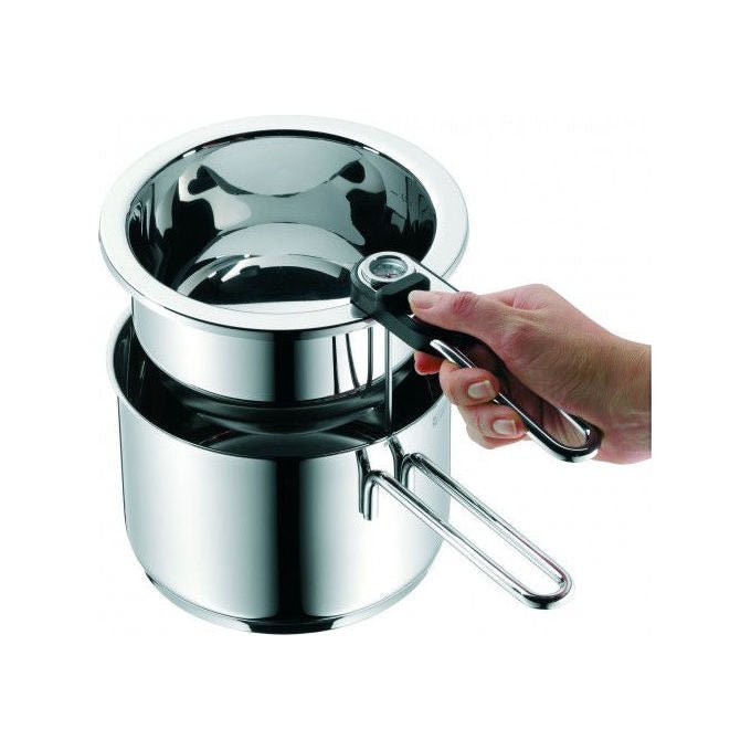 WMF 0792816040 Simmertopf Pentola a Vapore con Termometro e Inserto Rimovibile 18 cm colore Argentato
