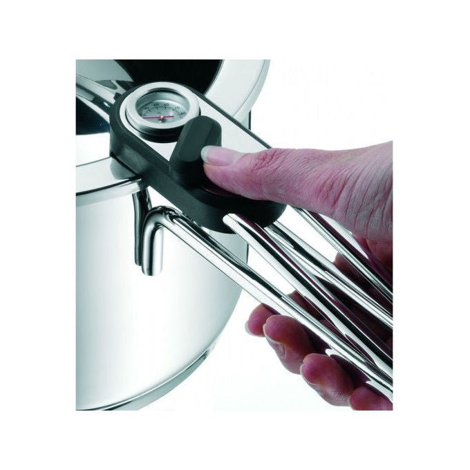 WMF 0792816040 Simmertopf Pentola a Vapore con Termometro e Inserto Rimovibile 18 cm colore Argentato