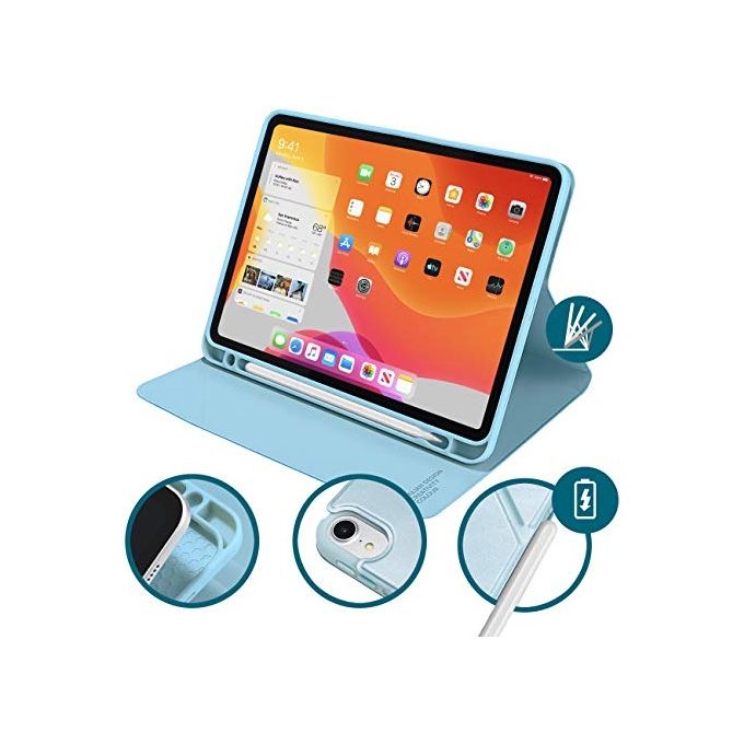 Tucano Metal Custodia per iPad Air 10.9'' con Finitura Satinata Azzurro