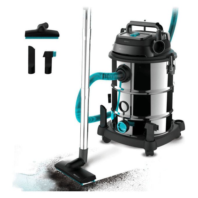 Cecotec 08115 Conga Rockstar Wet and Dry Steel Max Pro Aspiratore solidi e liquidi 30 L 1600 W 23 kPa Filtro HEPA colore Argento