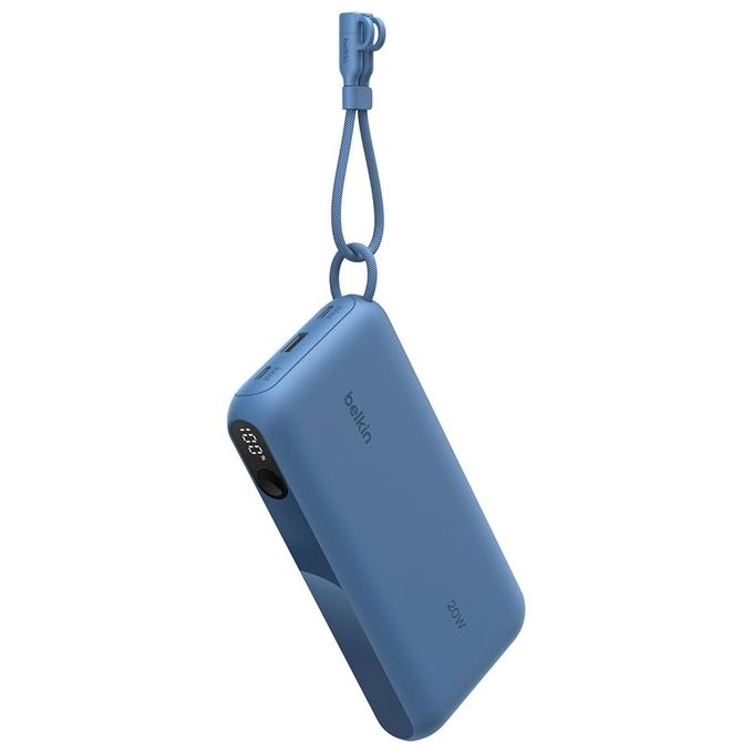 Belkin BPB028HQBL BoostCharge Power Bank 20000 mAh con Display Digitale 2 porte USB-C 1 porta USB-A colore Blu