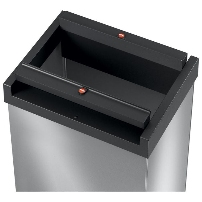 Hailo 0840-121 Big-Box Swing Cestino per rifiuti 35 Litri Acciaio Argento