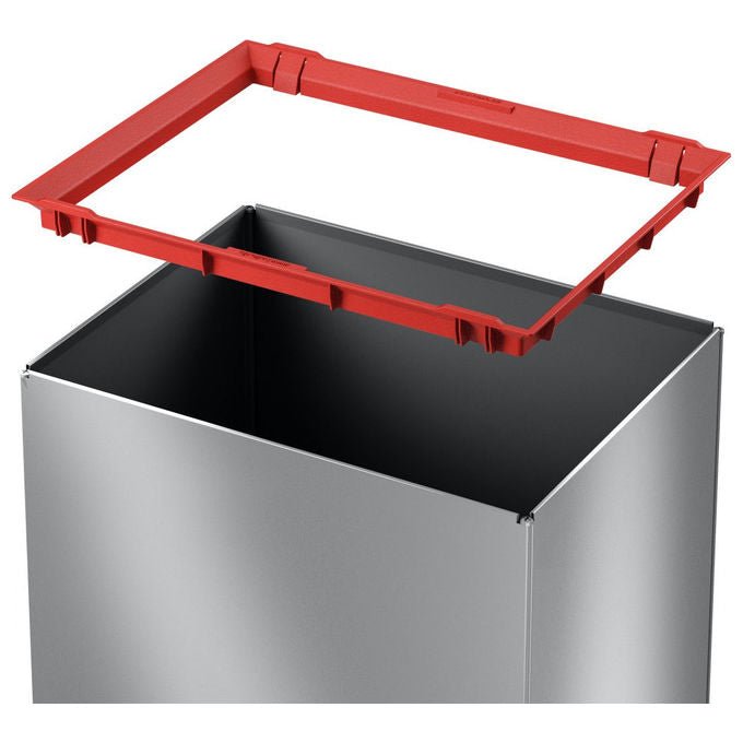 Hailo 0840-121 Big-Box Swing Cestino per rifiuti 35 Litri Acciaio Argento
