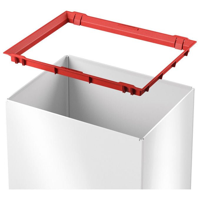 Hailo 0840-131 Big-Box Swing L Secchio Rifiuti 35 L Coperchio Oscillante Acciaio Plastica colore Bianco