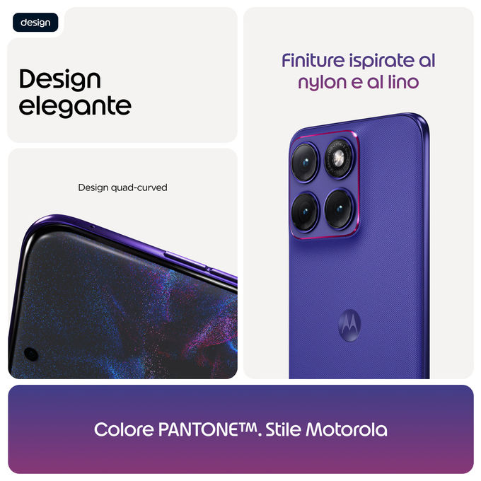 Motorola 0840493611211 Edge 70 Fusion Smartphone 8 GB RAM 256 GB 6.78'' 5200 mAh colore Viola