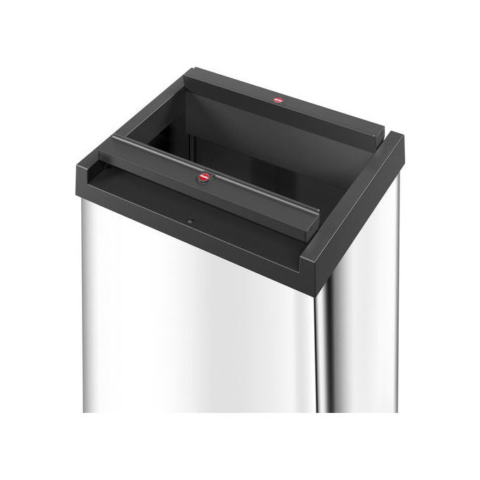 Hailo 0860-221 Big-Box Swing Cestino 52 l con Coperchio Automatico e Antiscivolo colore Argento