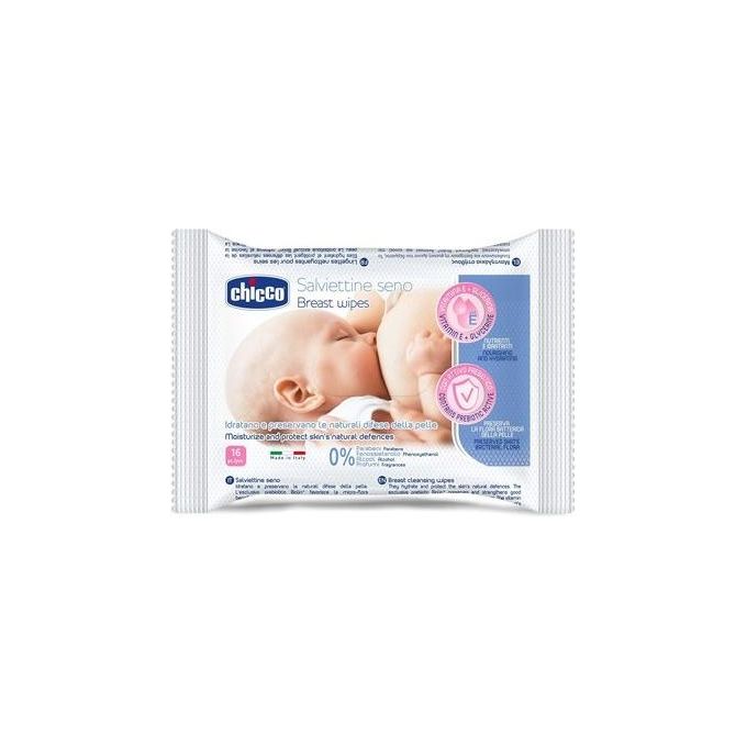Chicco Salviettine Detergenti Seno 16 Pezzi