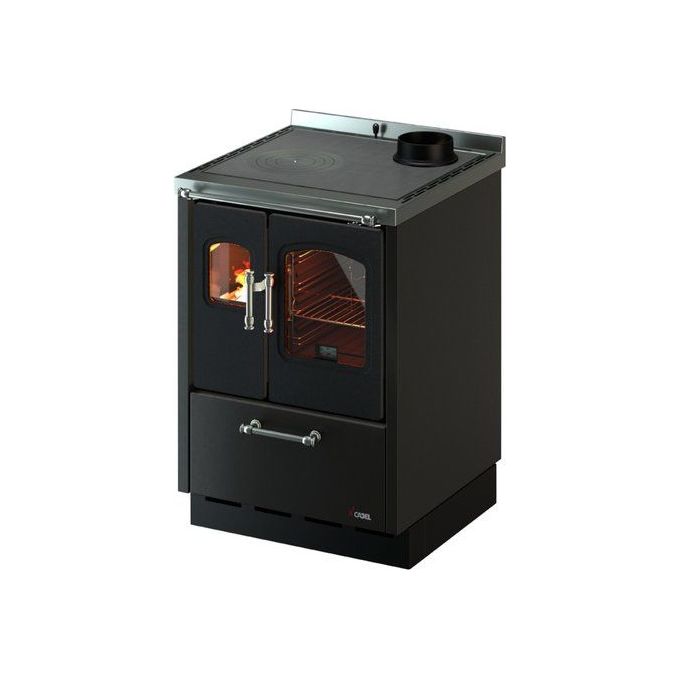 Cadel Cucina a Legna Smart 60s air Antracite Ventilata con Luce H6z