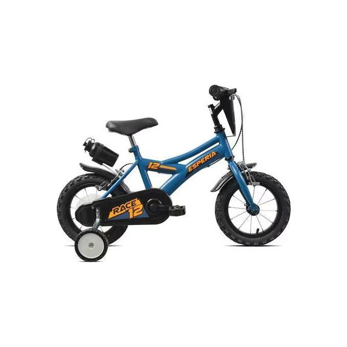 Esperia Bicicletta 259900B BIMBO RACE coon rotelle Blu e Arancio