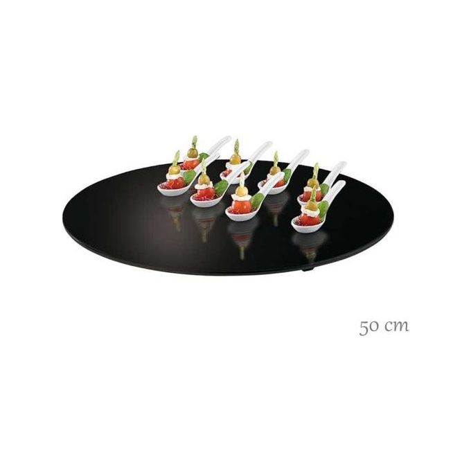 YEPPON Specchio Buffet Tondo Nero da 50cm Elegante e Versatile per la Tua Casa