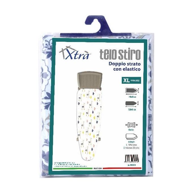 Xtra Telo Asse da Stiro 2 Strati Elasticizzato 140x55cm