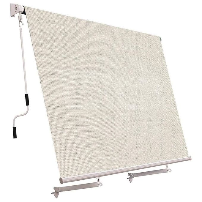 SAN GIORGI Tenda da Sole a Caduta 100x250 cm Altezza Regolabile Bracci in Alluminio Impermeabile Tessuto 280 g-m² colore Beige
