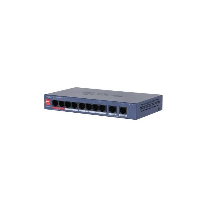 Dahua CS4010-8GT-110-V2 Switch PoE Cloud Managed 10 Porte Gigabit 8 Porte PoE 110W IEEE 802.3af-at-bt colore Nero