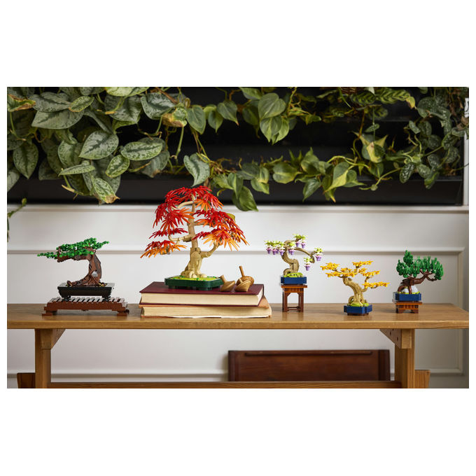 Lego 10373 Botanicals Mini Bonsai Set da Costruzione 3 Piante Artificiali con Foglie Intercambiabili e 2 Espositori colore Multicolore