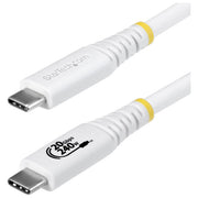 StarTech.com CC2M20GUSB4TPW Cavo USB4 2m 20 Gbps PD 240W DP 1.4 4K 120Hz USB-C Maschio a Maschio colore Bianco