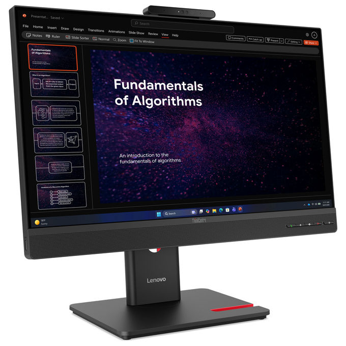 Lenovo 13LAGAT6EU ThinkCentre TIO24 Gen6 Monitor 23.8'' FHD IPS 1920x1080 Hz 6 ms Altoparlanti Webcam Integrati colore Nero