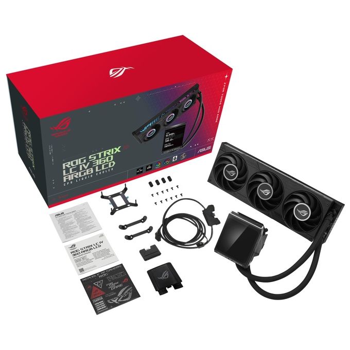Asus 90RC01M1-B0EAY0 ROG Strix LC IV 360 ARGB LCD Raffreddatore di liquidi tutto in uno 12 cm colore Nero