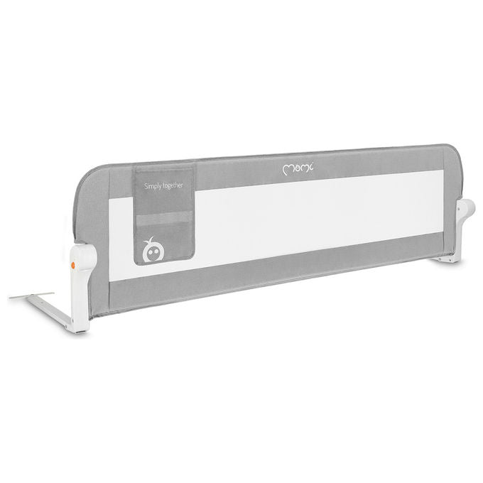 MoMi LEXI PLUS Barriera di Protezione per Letto 150x43 cm con Rete Traspirante e Sistema di Apertura a 180° colore Grigio
