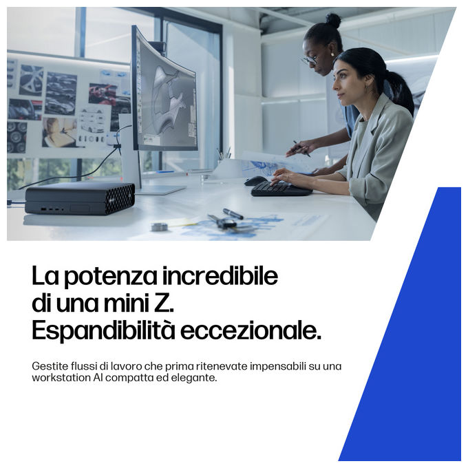 HP E26G7ET Z2 Mini G1i Stazione di lavoro AI 32 GB DDR5-SDRAM 1 TB SSD Windows 11 Pro colore Nero