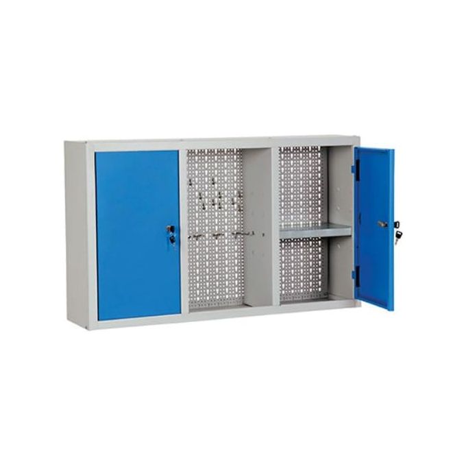 PROMETAL CM.24X100XH.60 Armadio Portautensili in Lamiera con Pannello Forato per Attrezzi colore Azzurro