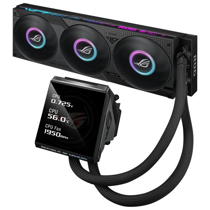 Asus 90RC01M1-B0EAY0 ROG Strix LC IV 360 ARGB LCD Raffreddatore di liquidi tutto in uno 12 cm colore Nero