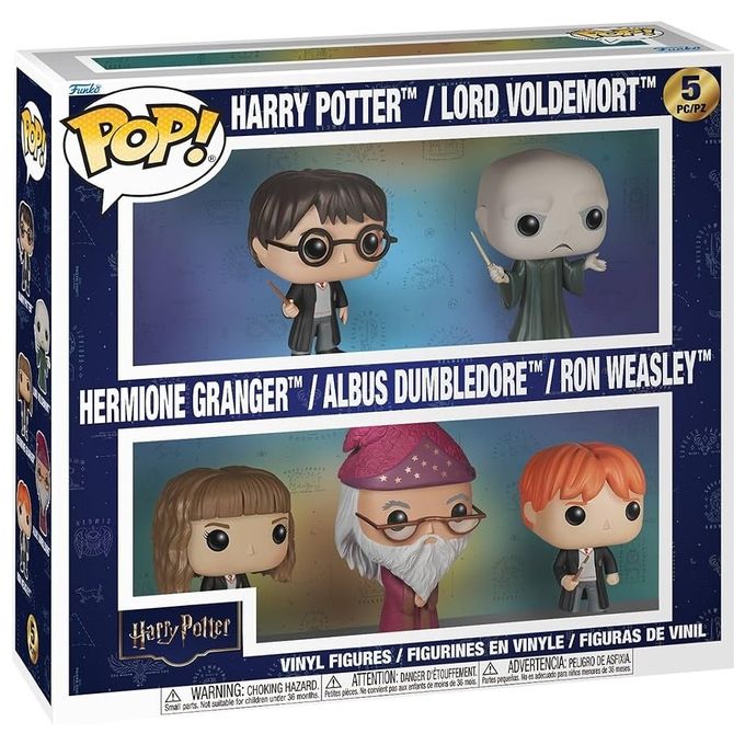 Funko 94796 Funko Pop Movies 5 Pack Harry Potter Harry Hermione Voldemort Silente Ron colore Multicolore