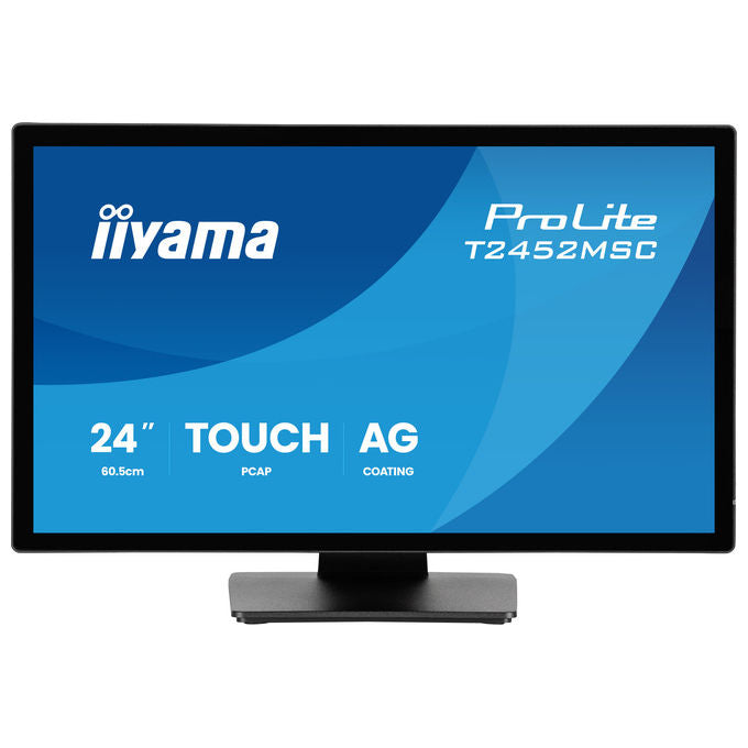 Iiyama T2452MSC-B2AG ProLite Monitor 24'' Full HD IPS Touchscreen 1920x1080 120 Hz Altoparlanti Integrati Hub USB 3.2 Gen 1 colore Nero