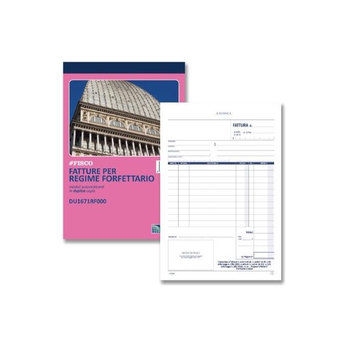Data Ufficio Confezione 5 Fatture Regime Forfettatario 50-50