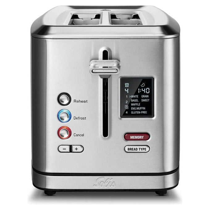Solis Flex Tostapane 8004 Toster Griller Funzione per Bagel 7 Programmi Argento