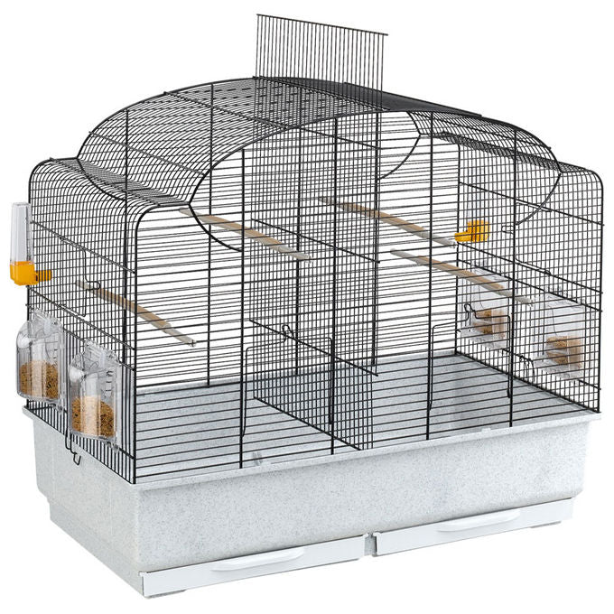 Ferplast Gabbia per Canarini Gabbia Uccelli Esotici CANTO, Gabbietta da Cova Riproduzione con Divisorio e Accessori, 71 x 38 x h 60,5 cm.