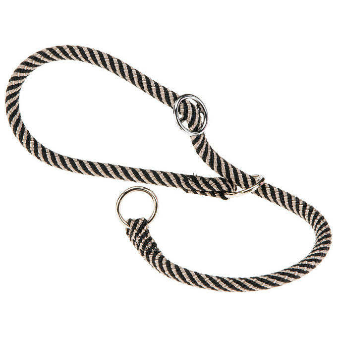 Collare a Semistrangolo per Cani SPORT EXTREME CS8-50, Robusto Cordino di Nylon, Regolabile, Marrone-Nero