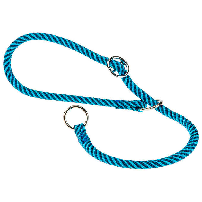 Collare a Semistrangolo per Cani SPORT EXTREME CS8-60, Robusto Cordino di Nylon, Regolabile, Azzurro-Blu