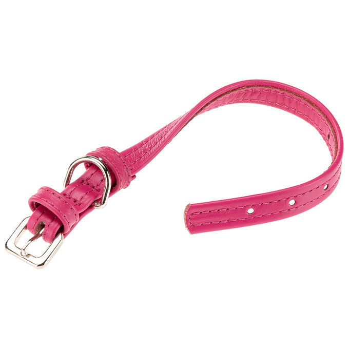 Collare per Cani VOGUE CF15-29, Vera Pelle, Regolabile, Fibbia in Metallo, Rosa