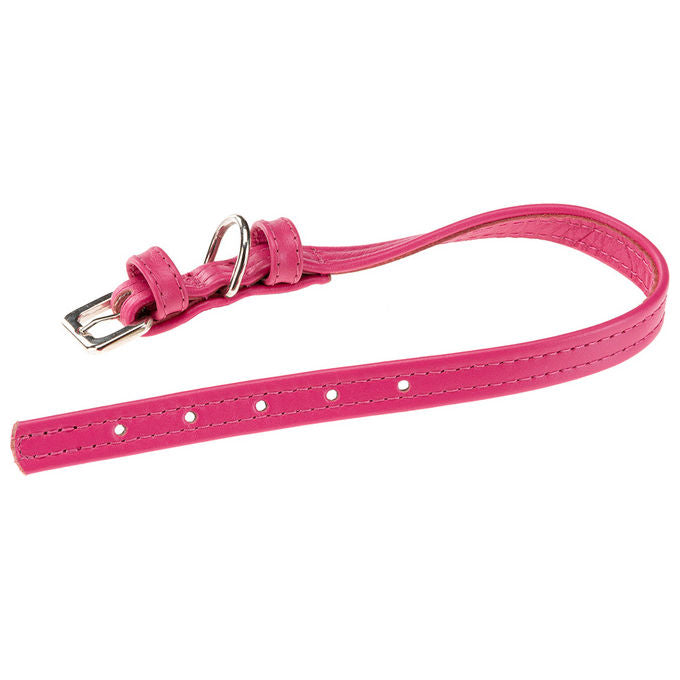 Collare per Cani VOGUE CF15-36, Vera Pelle, Regolabile, Fibbia in Metallo, Rosa