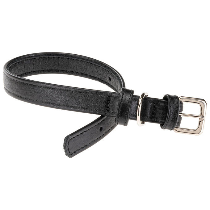Collare per Cani VOGUE CF20-39, Vera Pelle, Regolabile, Fibbia in Metallo, Nero