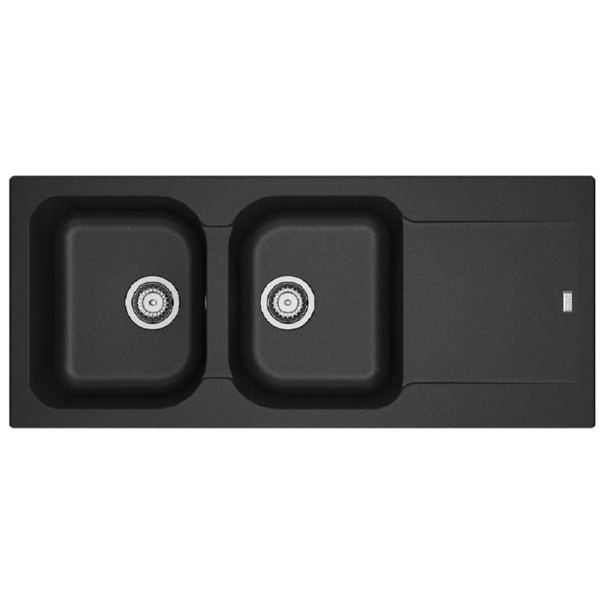 Franke Lavello in Tectonite KID 621-116 3 1-2 WWK Gocciolatoio reversibile 2 Vasche Nero 143.0653.590