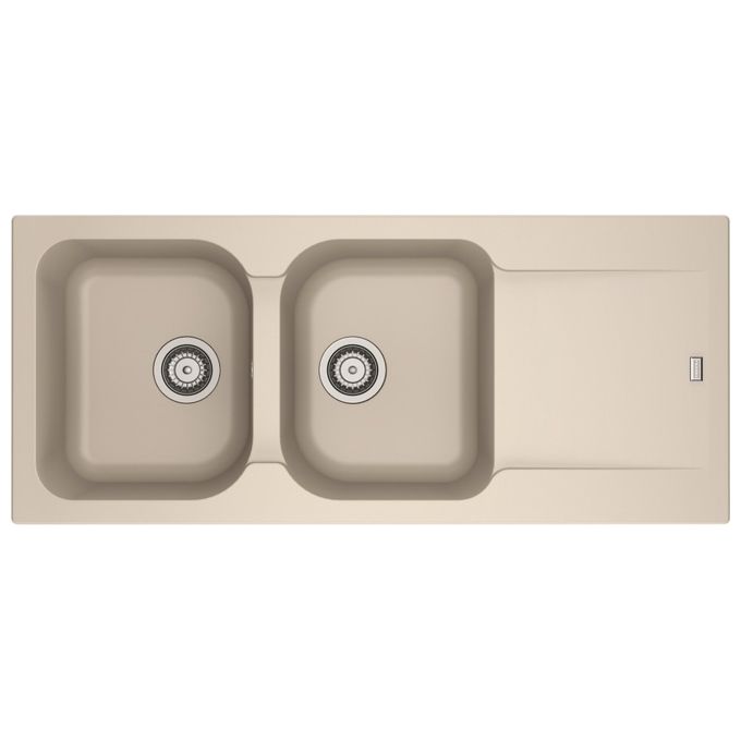 Franke Lavello in Tectonite KID 621-116 3 1-2 WWK Gocciolatoio reversibile 2 Vasche Beige 143.0653.611