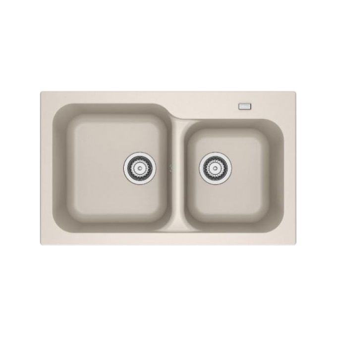 Franke KID 620-39-33 Kite Lavello in Tectonite da incasso Sopratop 1 Vasca e 1-2 Beige 83x50cm 143.0653.614