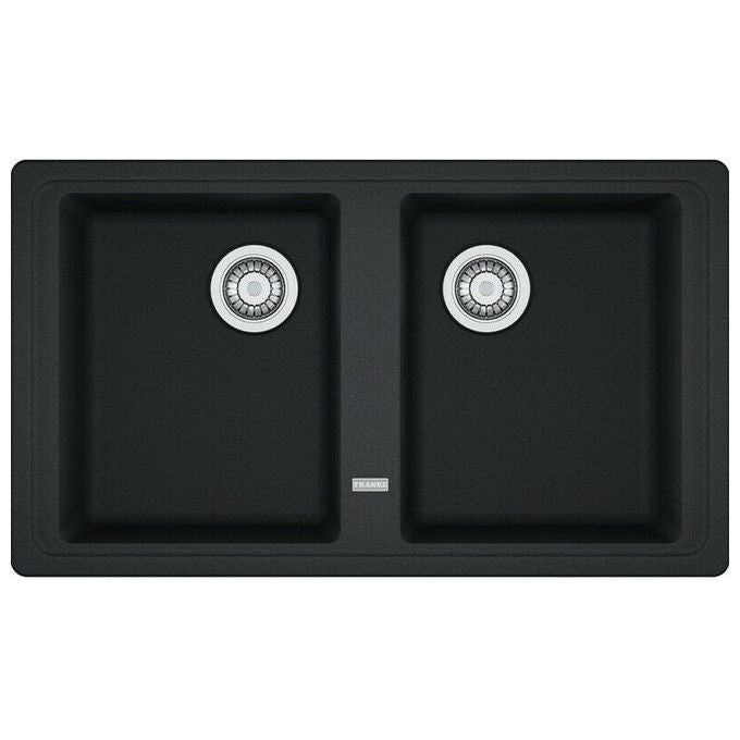 Franke Antea BSG 620 Lavello Fragranite da incasso 2 Vasche Nero 86x50cm 114.0641.232