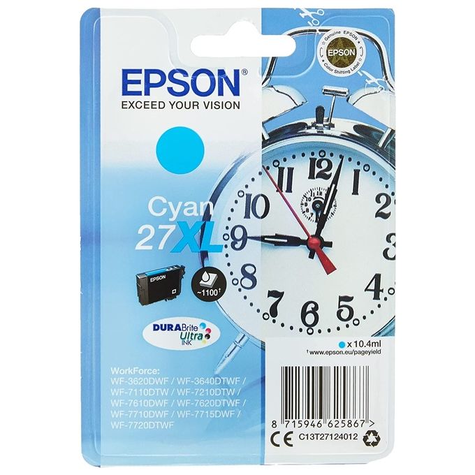 Epson Cartuccia Ciano Sveglia Serie 27xl