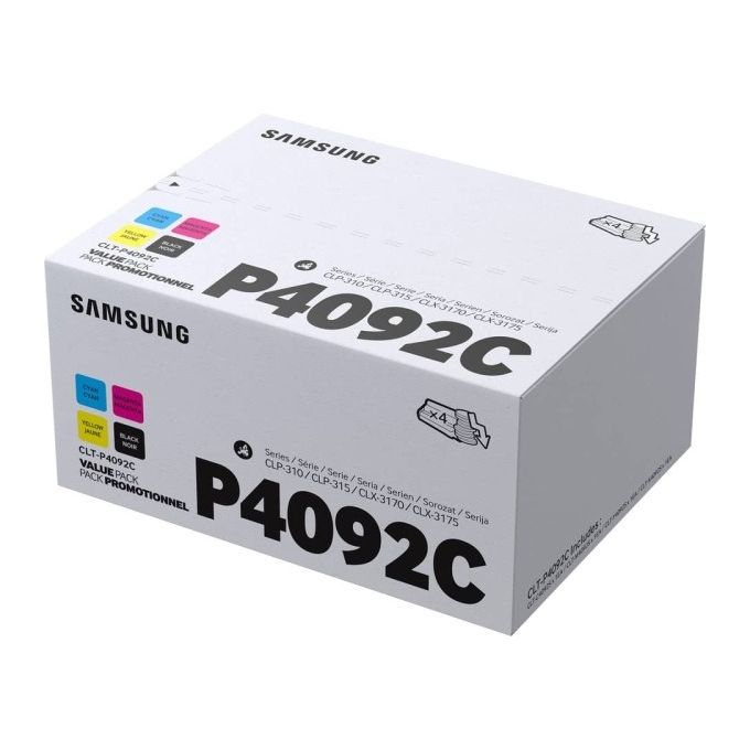 HP Samsung CLT-P4092C Confezione da 4 nero, giallo, cyan, magenta originale cartuccia toner (SU392A)
