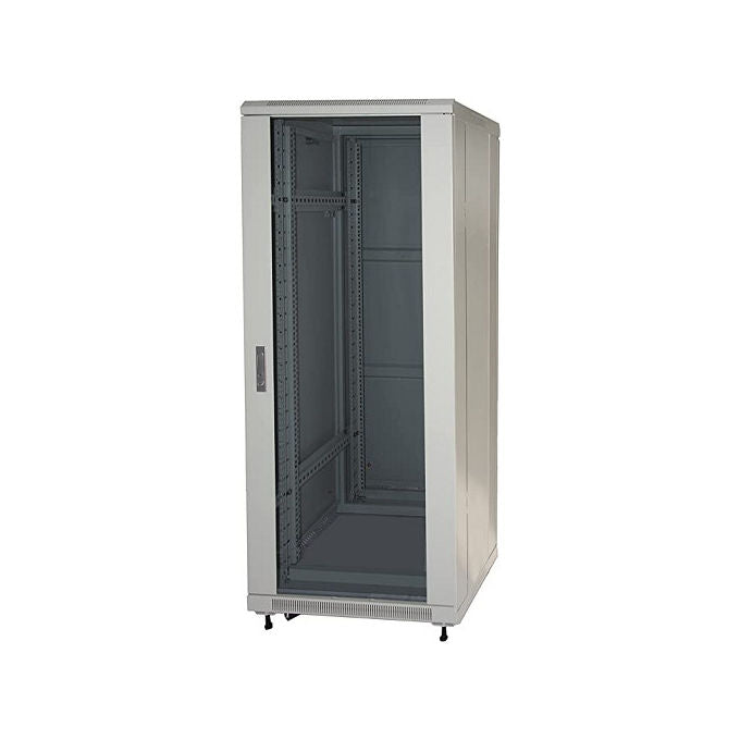 Link Armadio Rack 19'' 27U 1388x600x600 Colore Grigio Porta Vetro Disassemblato