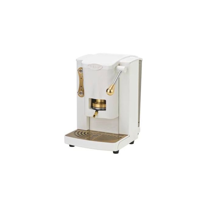 Faber New Slot Mini Plast Macchina del Caffe' a Cialde 44mm Bianco Ottone Edition